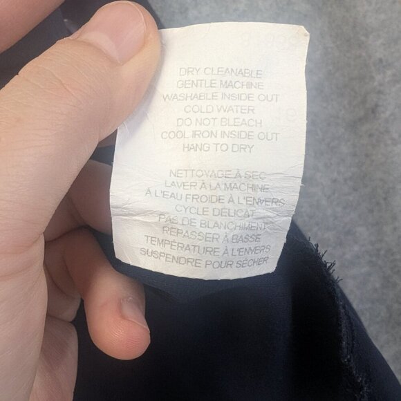 Vintage 90s Brooke Chapman Navy Oversize Blouse Button-Up Camp Collar US 16 - Picture 8 of 10